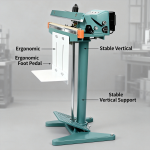 YGPACK 650X2 Aluminum Frame Foot Pedal Sealing Machine - Image 7