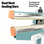 YGPACK 650X2 Aluminum Frame Foot Pedal Sealing Machine - Image 9
