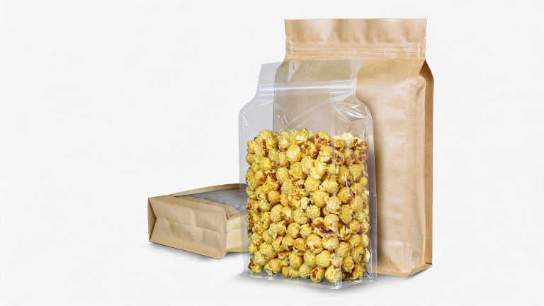 Kraft Paper Self‑Standing Zipper Bag