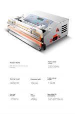 YGPACK DZW-500T External Suction Vacuum Sealer - Image 6