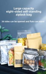 Kraft Paper Self‑Standing Zipper Bag - 图片 2